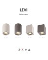 LEVI * FOCO TECHO EXTERIOR R GRIS OSCURO IP65 1L*GU10